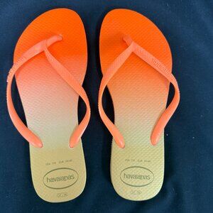 Havaianas Slim Gradient Orange Flip Flops - NEW - Size US 7/8